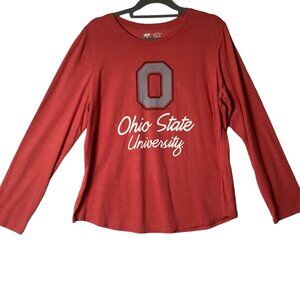 The Ohio State‎ University Women's Long Sleeve T-Shirt XL Red Cotton Blend